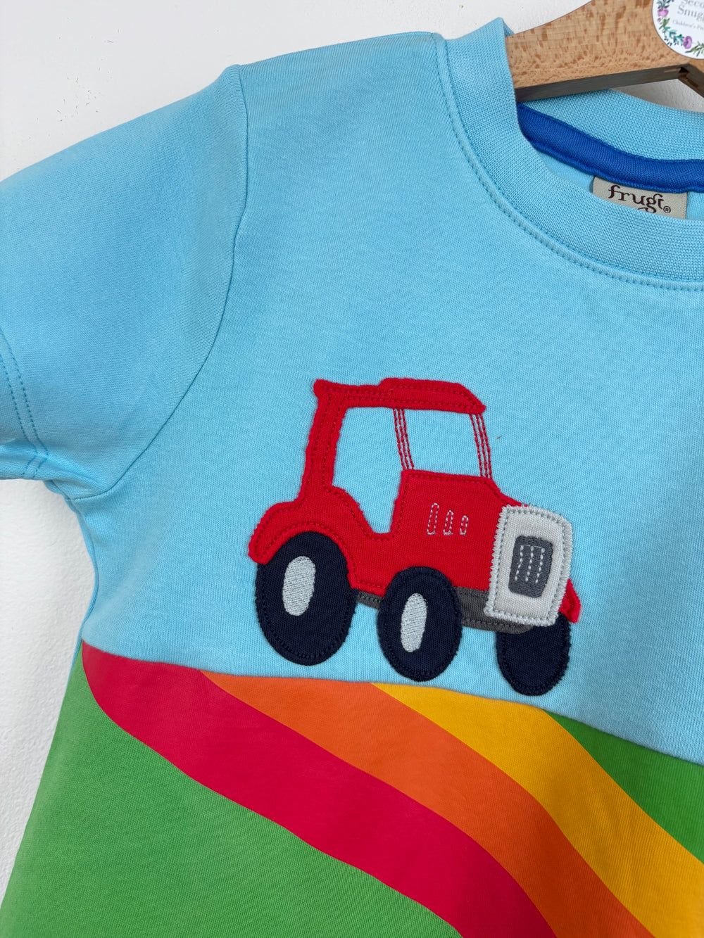 Frugi Tractor Rainbow T-shirt-Tops-Second Snuggle Preloved