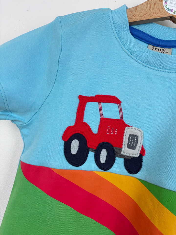 Frugi Tractor Rainbow T-shirt-Tops-Second Snuggle Preloved