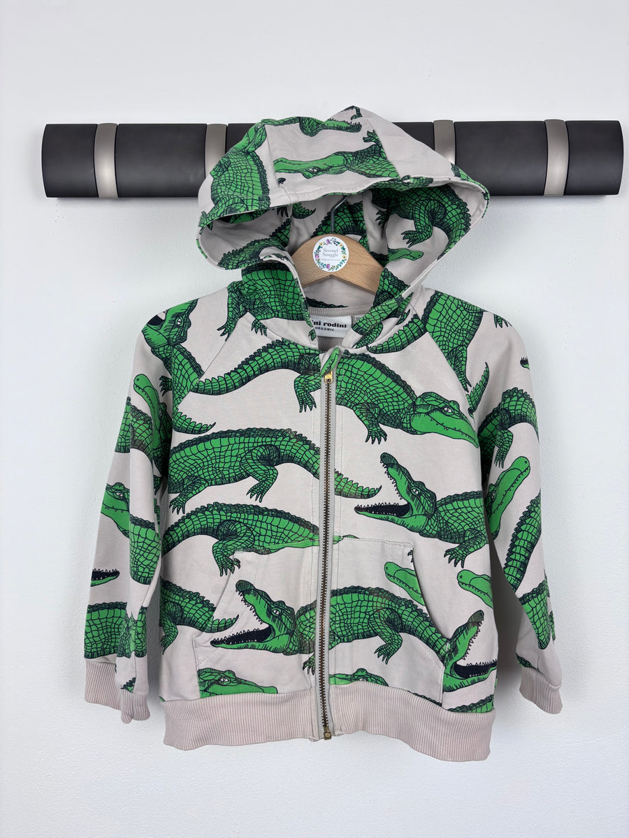 Mini Rodini Crocodile Hoodie 2-3 Years (92/98)-Hoodies-Second Snuggle Preloved