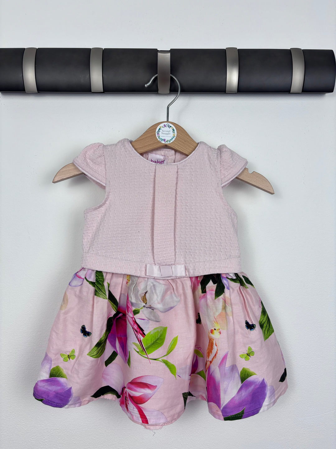 Ted Baker Pink Floral Dress 3-6 Months-Dresses-Second Snuggle Preloved