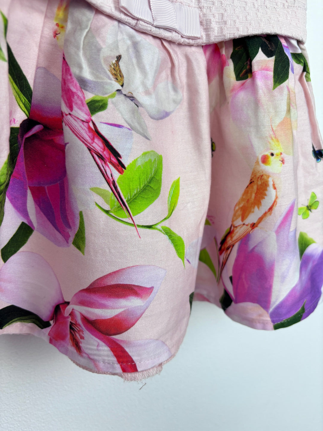 Ted Baker Pink Floral Dress 3-6 Months-Dresses-Second Snuggle Preloved