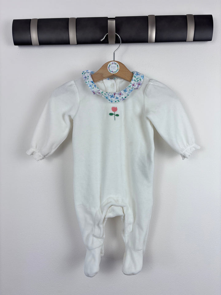 M&S Embroidered Sleepsuit 0–3 Months-Sleepsuits-Second Snuggle Preloved