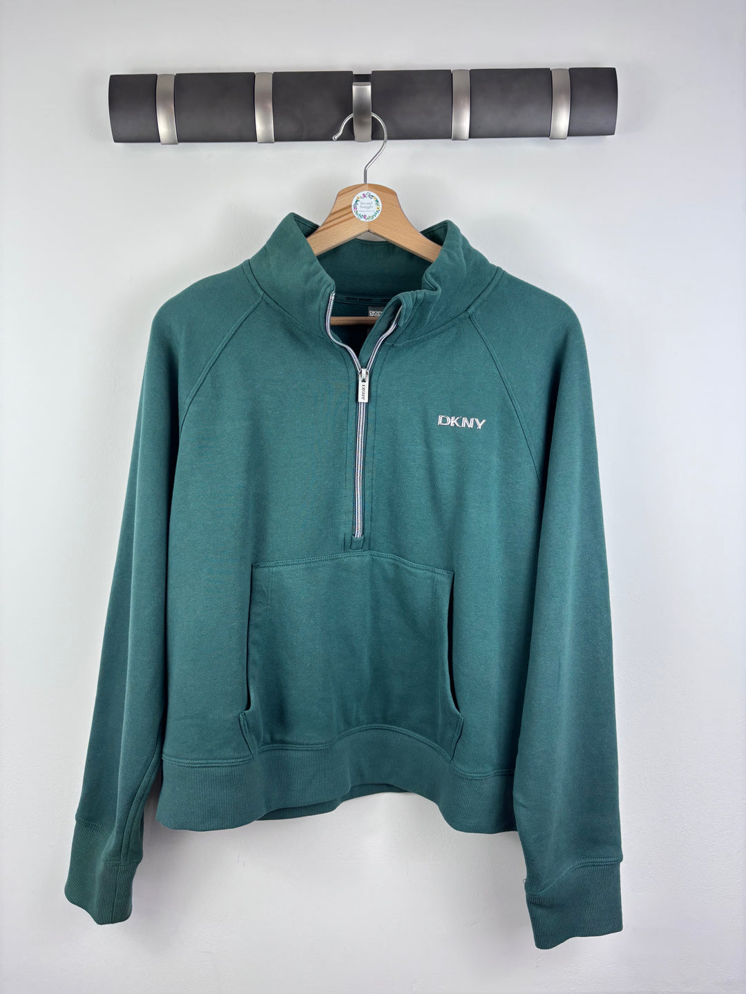 DKNY Zip Hoodie UK 6-Hoodies-Second Snuggle Preloved