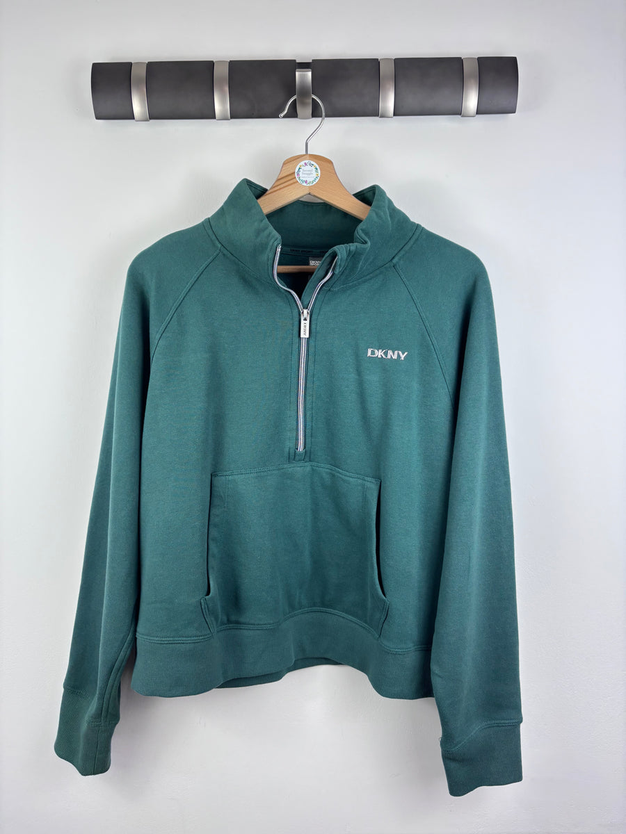 DKNY Zip Hoodie UK 6-Hoodies-Second Snuggle Preloved