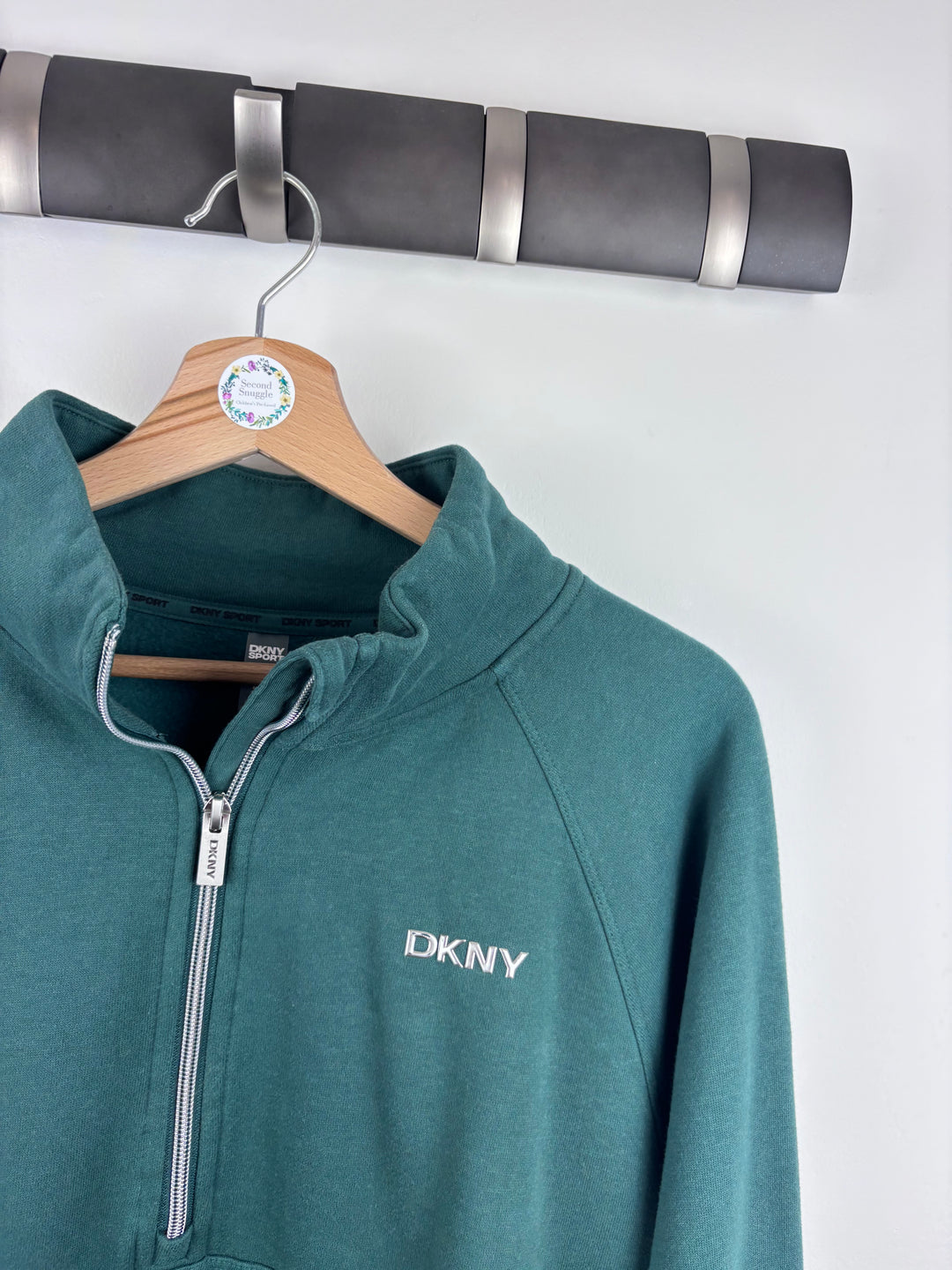 DKNY Zip Hoodie UK 6-Hoodies-Second Snuggle Preloved