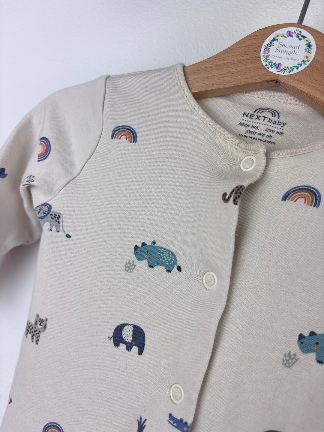 Next Animal Print Sleepsuits 3-6 Months-Sleepsuits-Second Snuggle Preloved