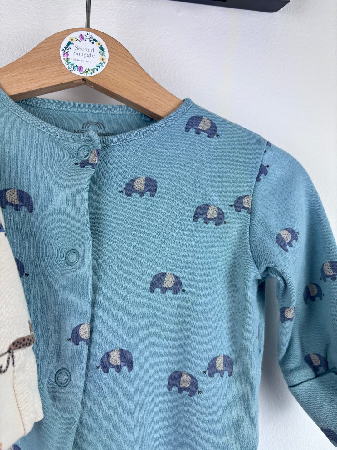 Next Animal Print Sleepsuits 3-6 Months-Sleepsuits-Second Snuggle Preloved