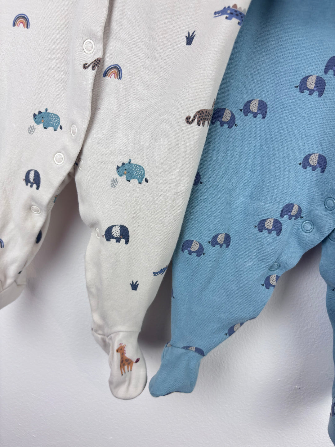 Next Animal Print Sleepsuits 3-6 Months-Sleepsuits-Second Snuggle Preloved