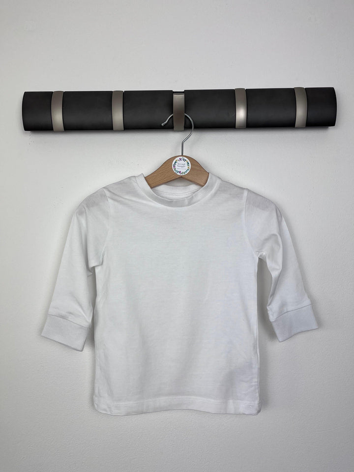 Next White Long Sleeve Top 9-12 Months-Tops-Second Snuggle Preloved