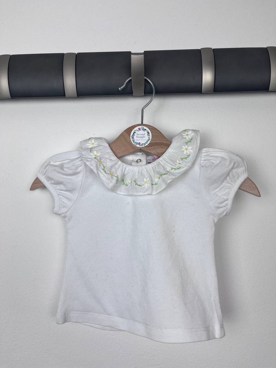 Confiture Collared White Top 3-6 Months-Tops-Second Snuggle Preloved
