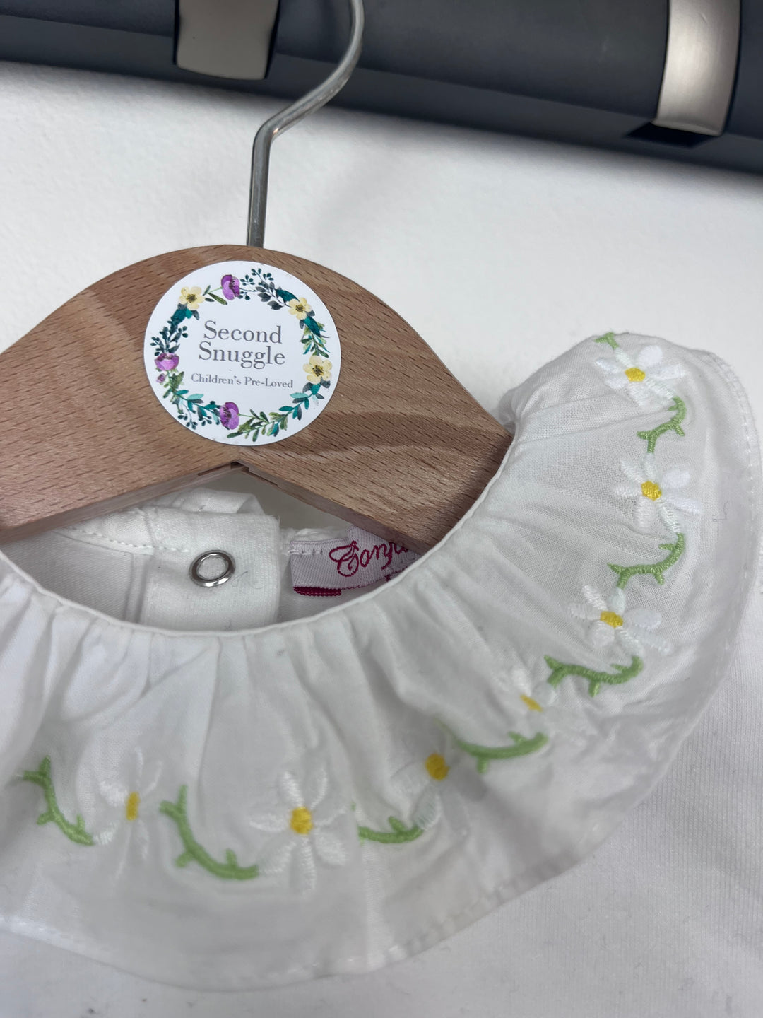 Confiture Collared White Top 3-6 Months-Tops-Second Snuggle Preloved