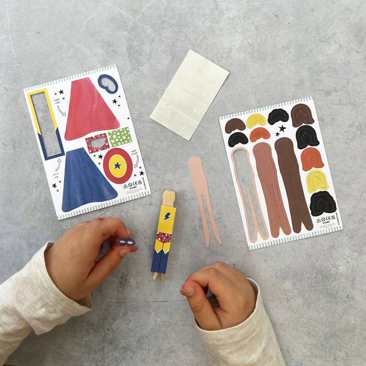 Make Your Own Superhero Peg Doll-Crafting-Second Snuggle Preloved