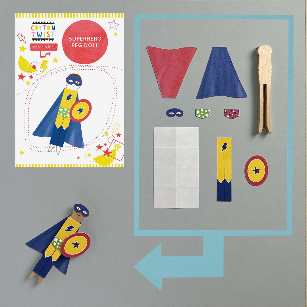 Make Your Own Superhero Peg Doll-Crafting-Second Snuggle Preloved