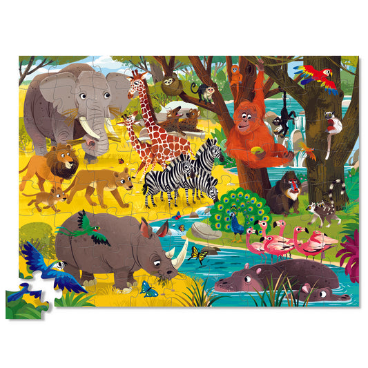 72 Piece Puzzle - Wild Safari-72 Piece Puzzles-Second Snuggle Preloved