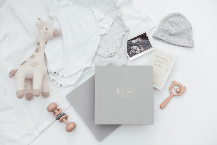 My Baby Journal In Grey-Baby Journal-Second Snuggle Preloved