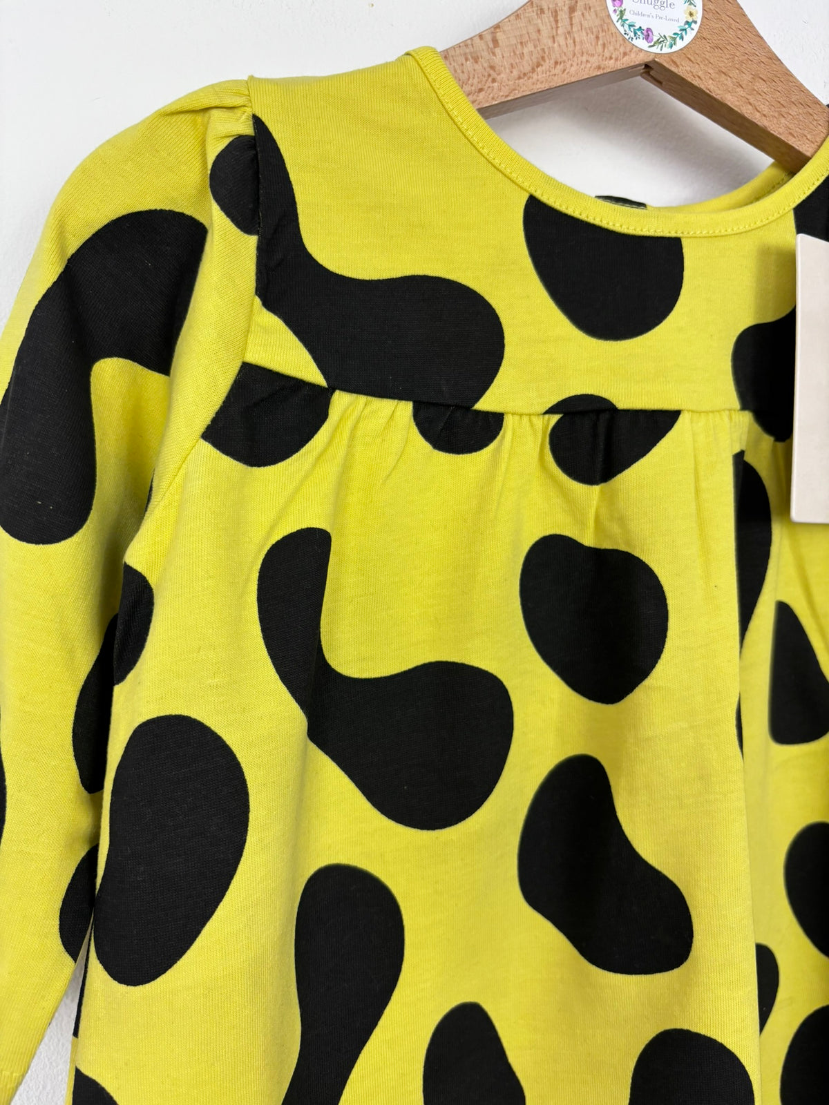Lucy & Sam Yellow Spot Dress Long Sleeve 2-3 Years-Dresses-Second Snuggle Preloved