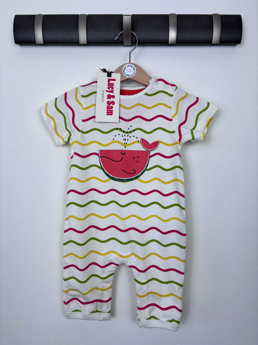 Melon Whale Romper-Rompers-Second Snuggle Preloved