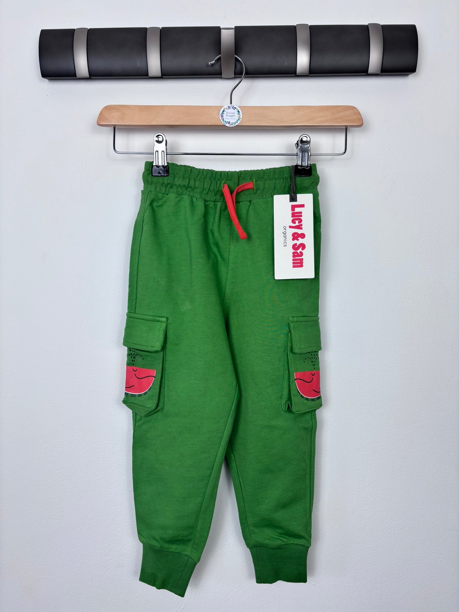 Cargo Whale Melon Joggers-Trousers-Second Snuggle Preloved