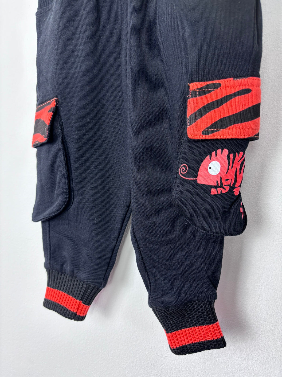 Lucy & Sam Cargo Style Black Jogger 9-12 Months-Trousers-Second Snuggle Preloved