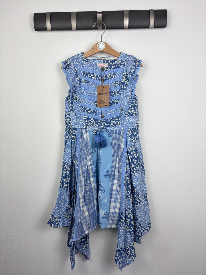 Mantaray Blue Floral Dress-Dresses-Second Snuggle Preloved
