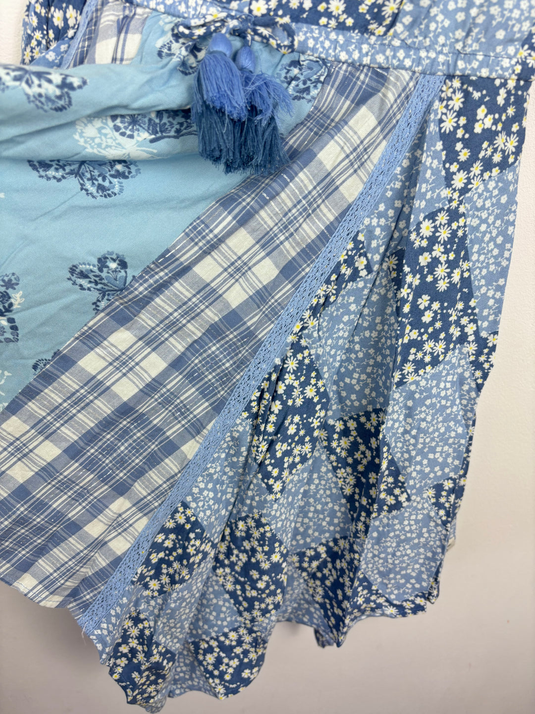 Mantaray Blue Floral Dress-Dresses-Second Snuggle Preloved