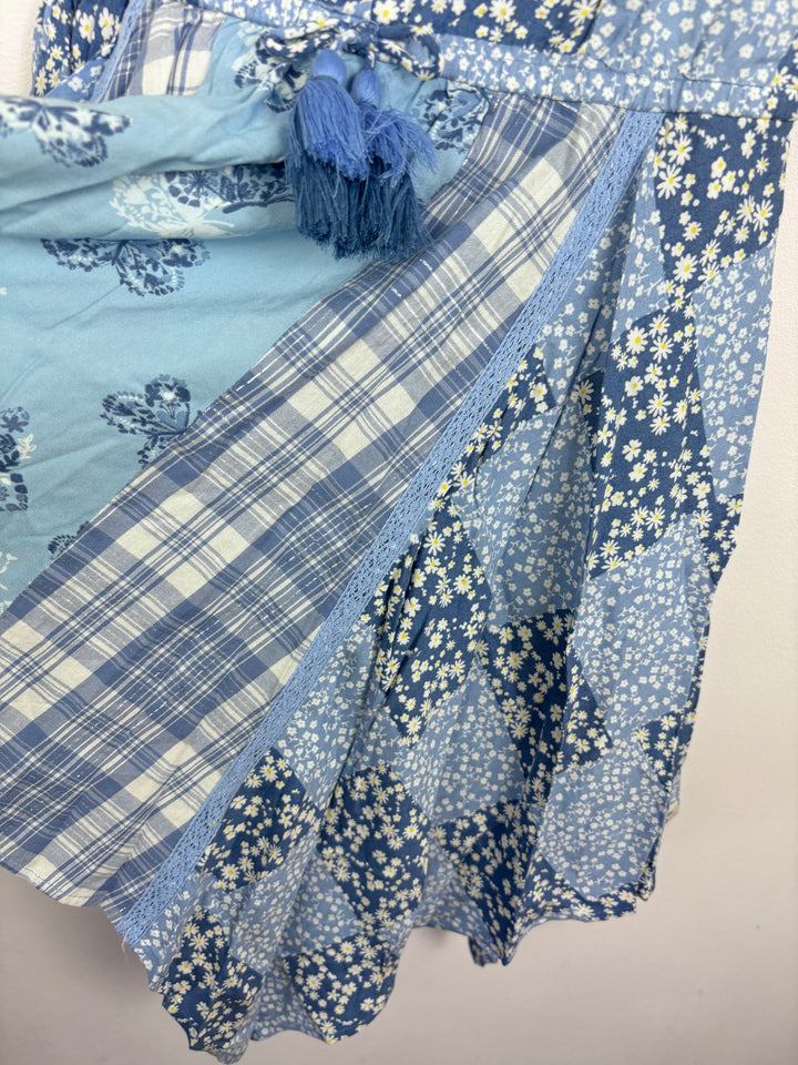 Mantaray Blue Floral Dress-Dresses-Second Snuggle Preloved