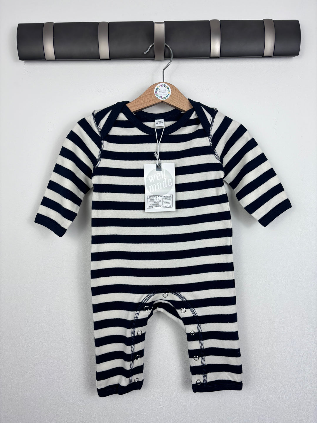 Mantis World Stripy Romper 3-6 Months-Rompers-Second Snuggle Preloved