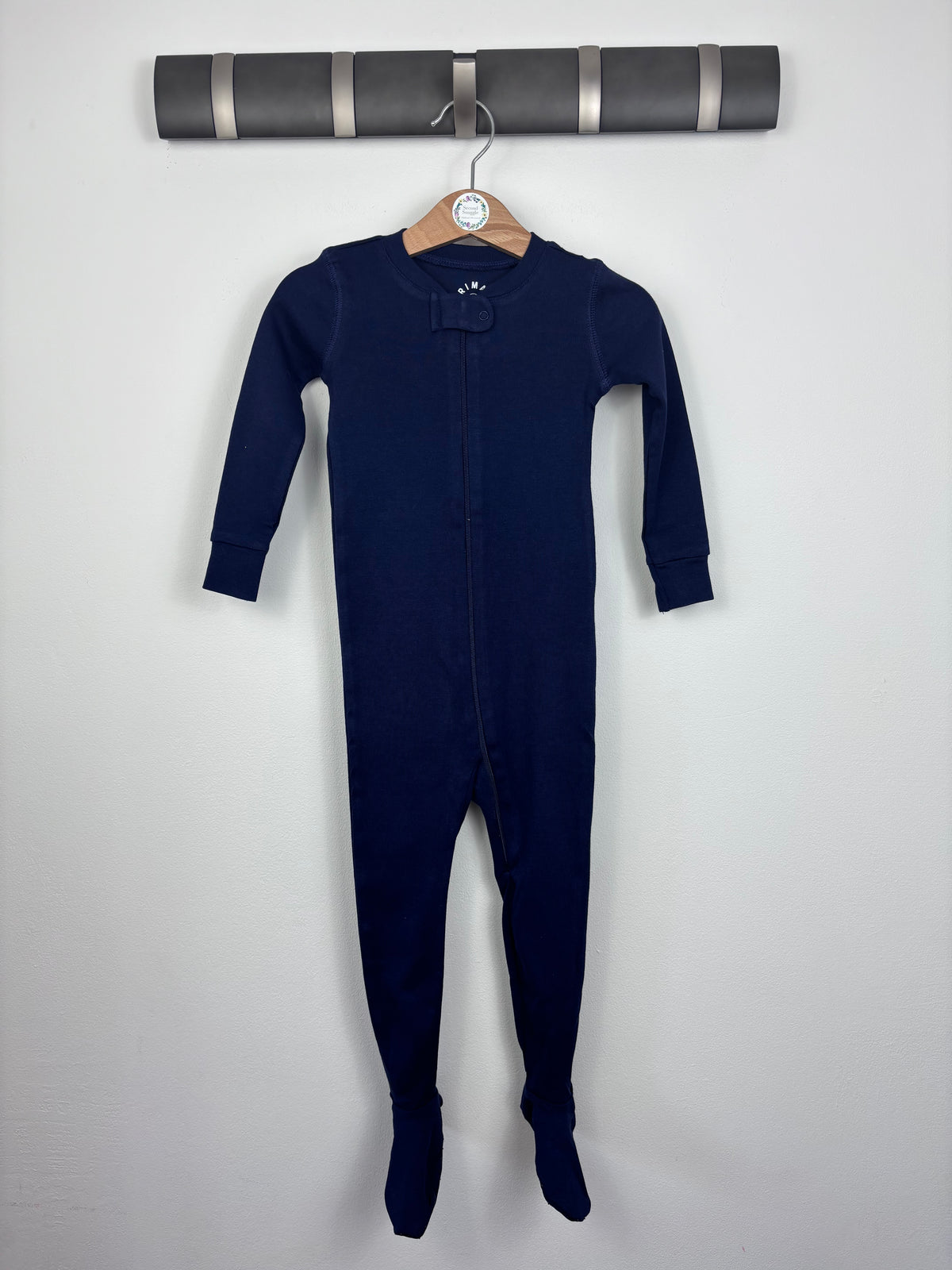 Primary Navy Zip Sleepsuit 12-18 Months-Sleepsuits-Second Snuggle Preloved