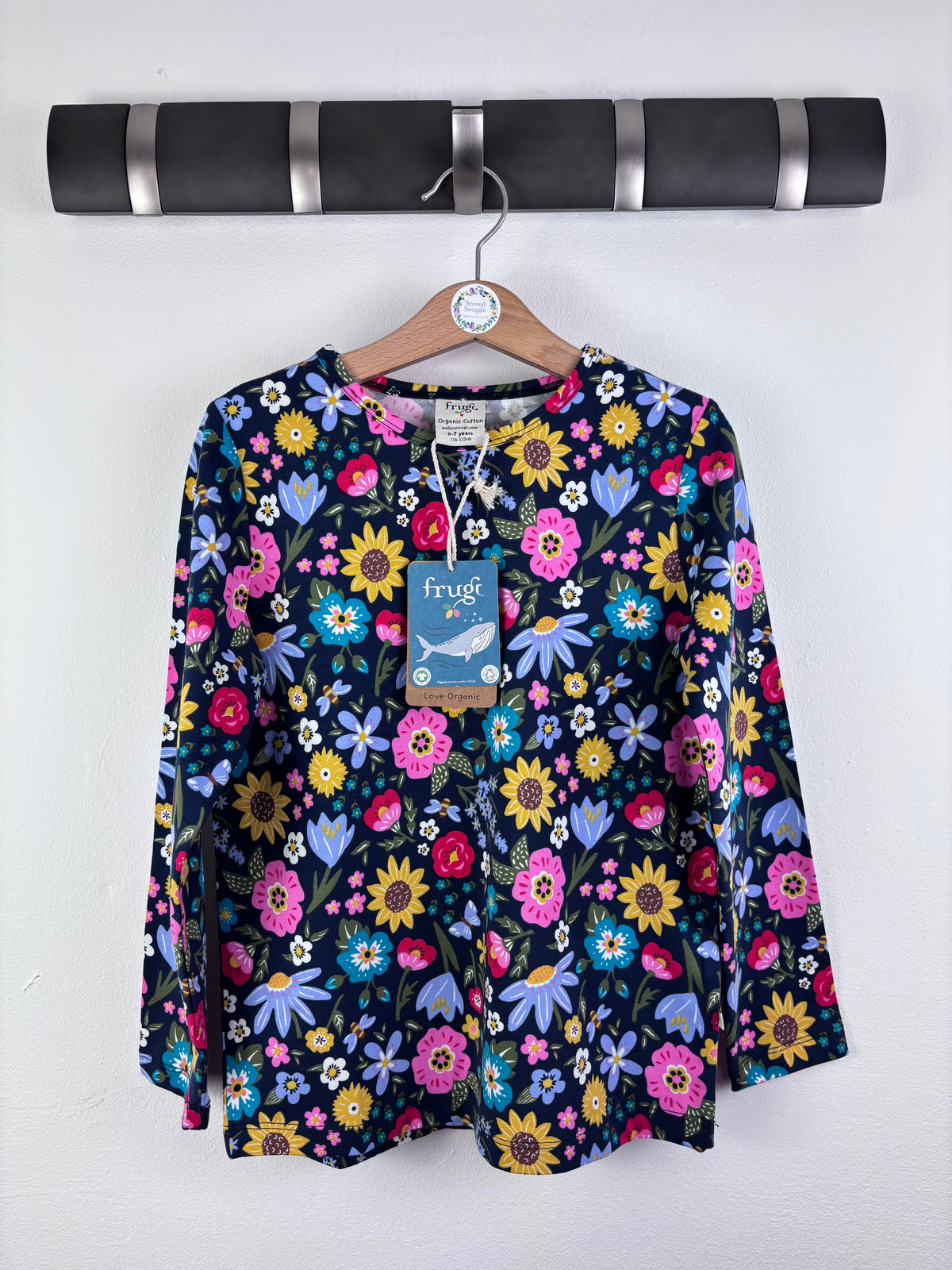 Frugi Floral Long Sleeve Top 6-7 Years-Tops-Second Snuggle Preloved