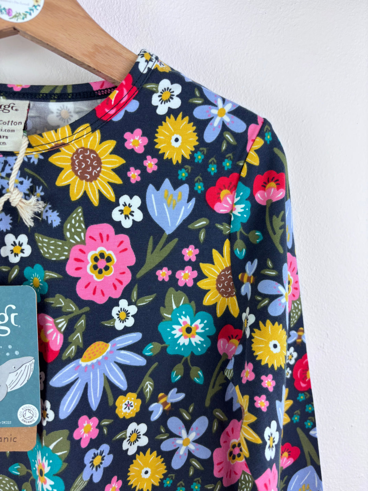Frugi Floral Long Sleeve Top 6-7 Years-Tops-Second Snuggle Preloved