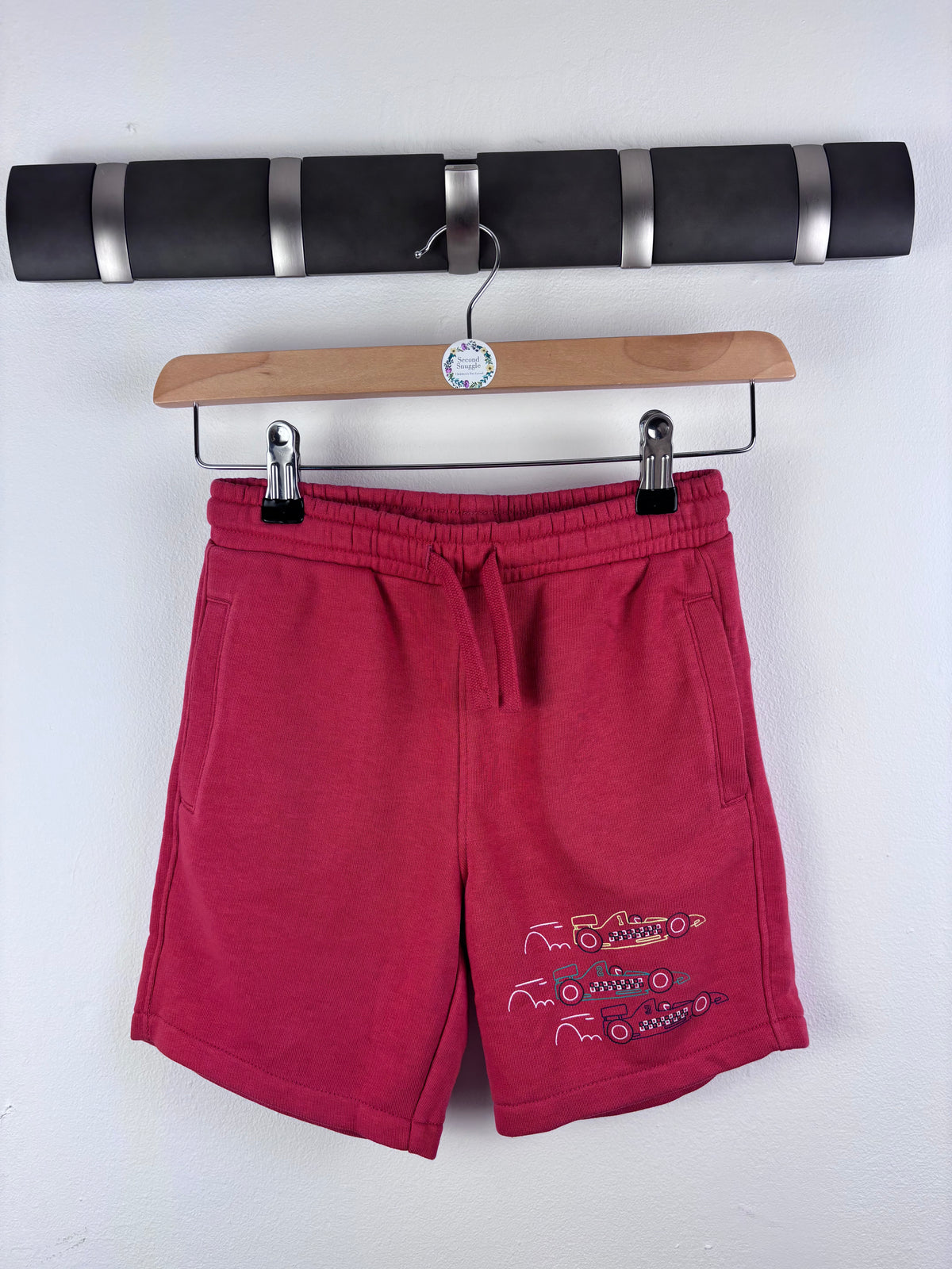 Ex M&S Berry Red Racing Car Shorts-Shorts-Second Snuggle Preloved