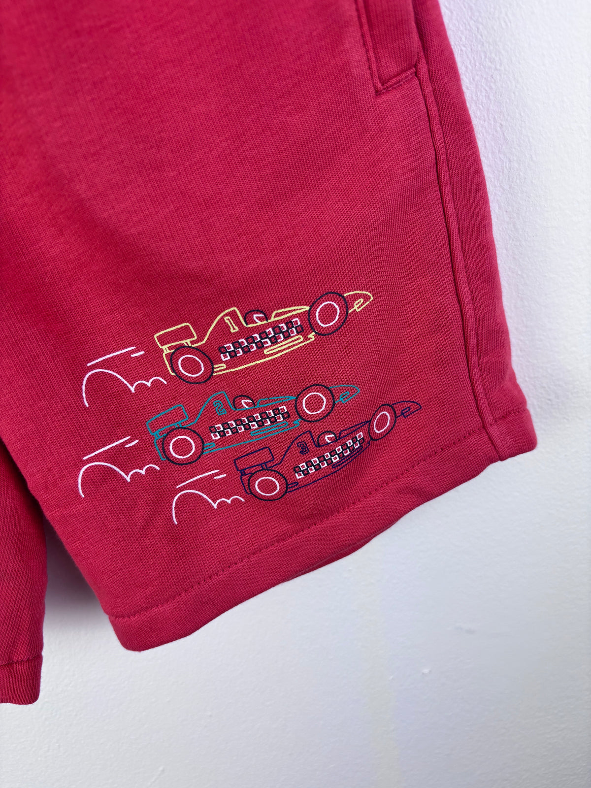 Ex M&S Berry Red Racing Car Shorts-Shorts-Second Snuggle Preloved
