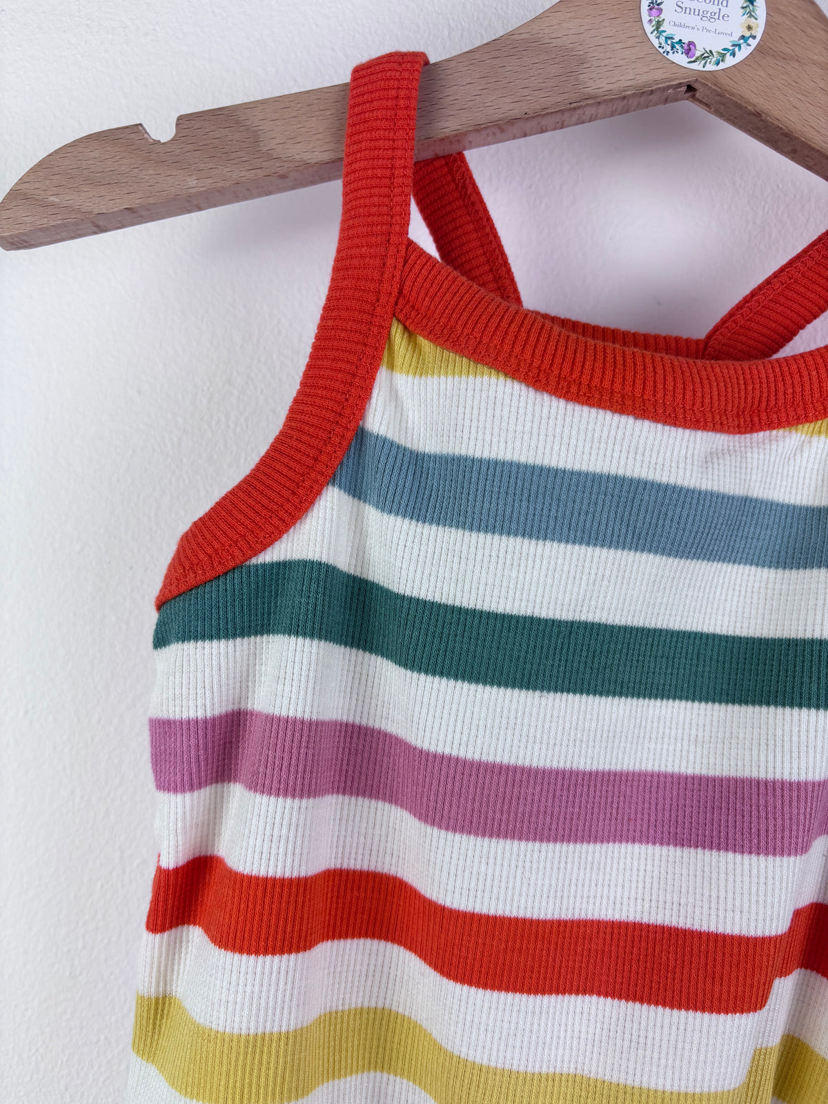 Ex Boden Rainbow Stripe Ribbed Dress-Dresses-Second Snuggle Preloved