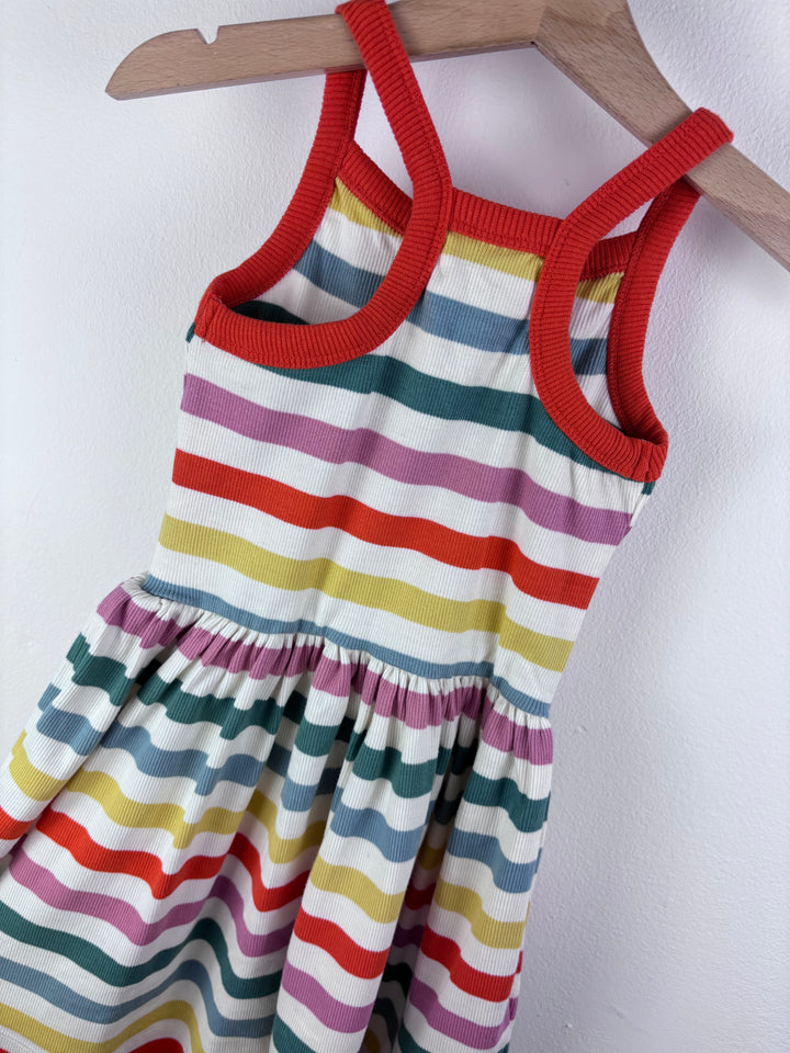 Ex Boden Rainbow Stripe Ribbed Dress-Dresses-Second Snuggle Preloved