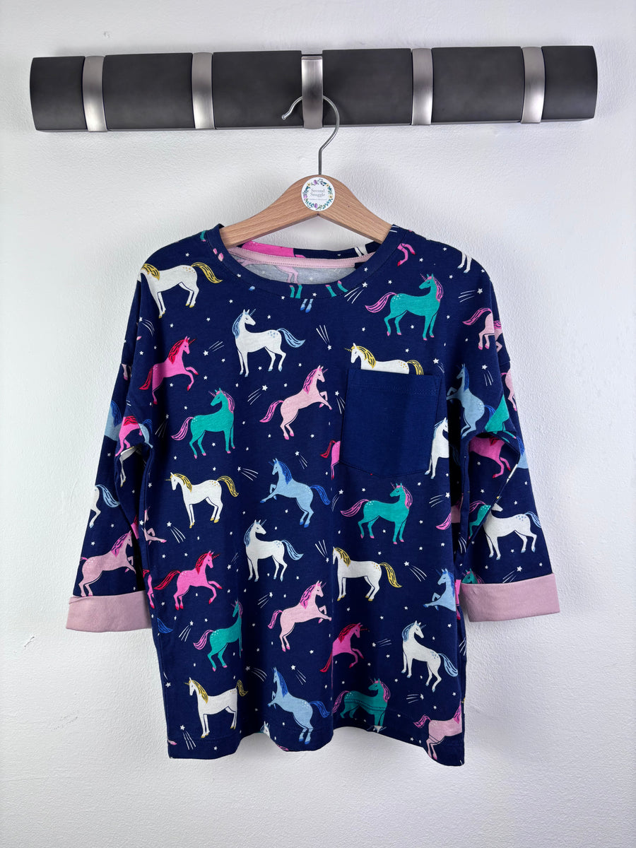 Boden Navy Unicorn Pocket Top-Tops-Second Snuggle Preloved