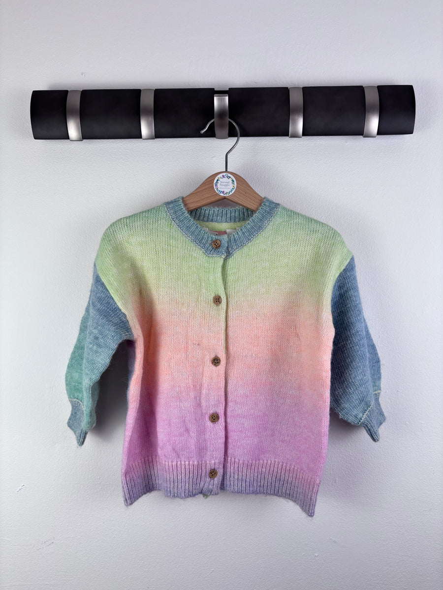 Ex M&S Pastel Rainbow Knit Cardigan 4-5 Years-Cardigans-Second Snuggle Preloved