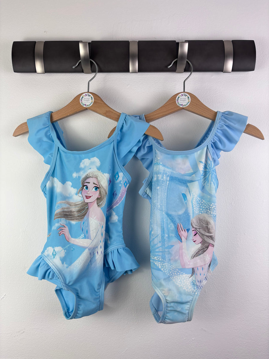 M&S Disney Frozen Blue Frill Swimsuit New With Tags 2-3 Years-Swimming-Second Snuggle Preloved
