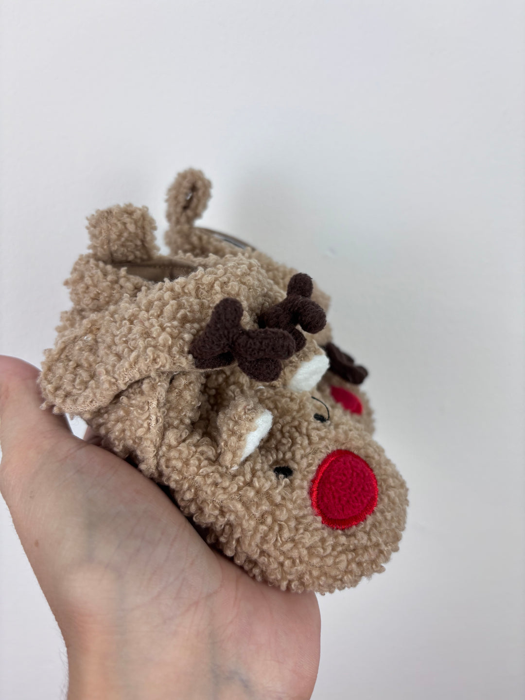 Fred & Flo Baby Reindeer Booties 3-6 Months-Slippers-Second Snuggle Preloved