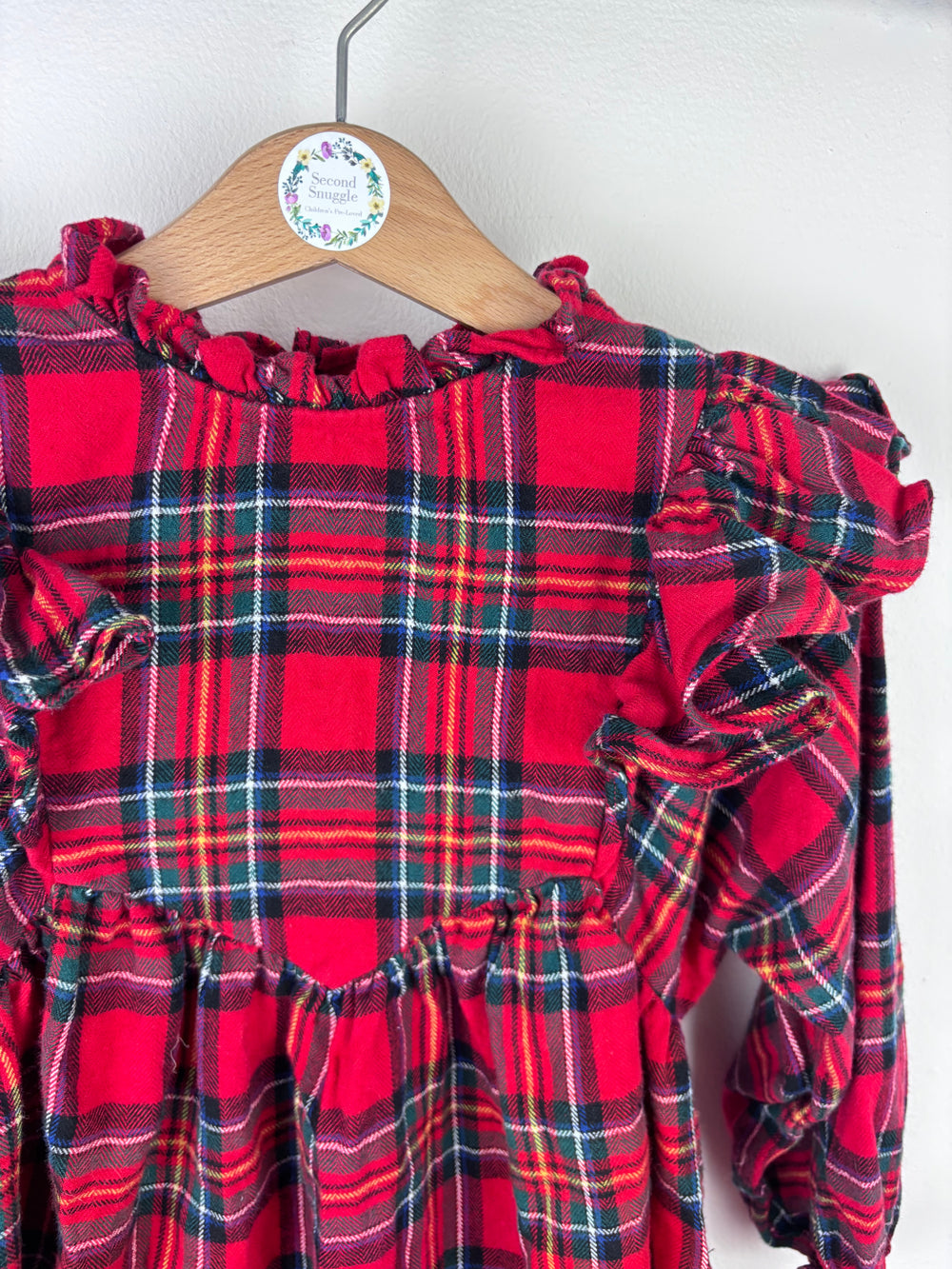 Next Red Tartan Christmas Dress 4 Years-Dresses-Second Snuggle Preloved