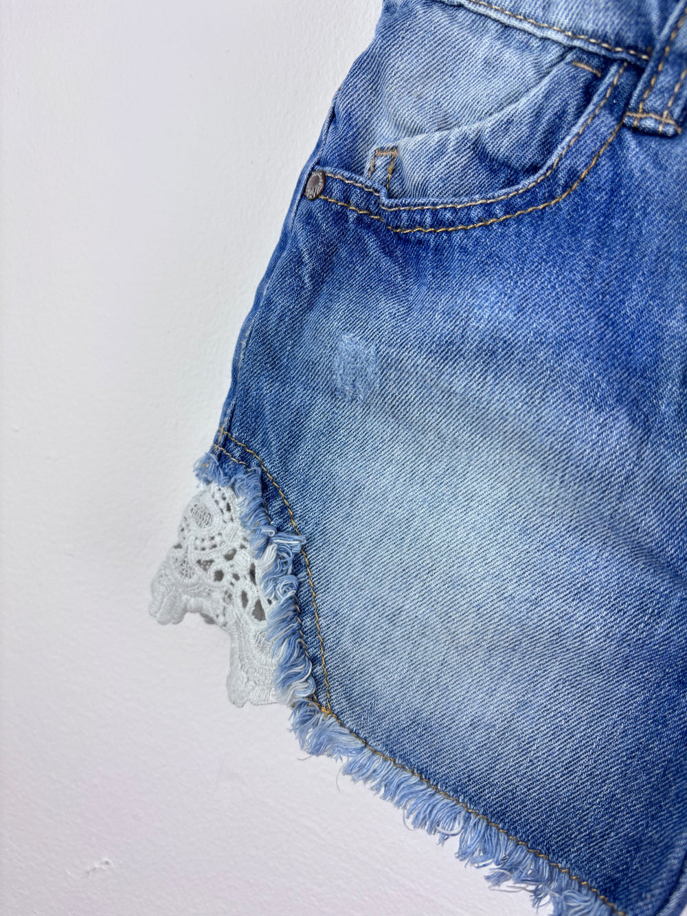 Next Blue Denim & Floral Shorts Set 6 Years-Shorts-Second Snuggle Preloved