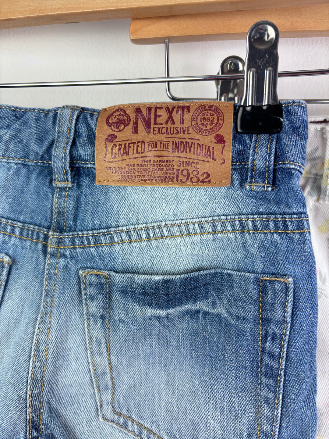 Next Blue Denim & Floral Shorts Set 6 Years-Shorts-Second Snuggle Preloved