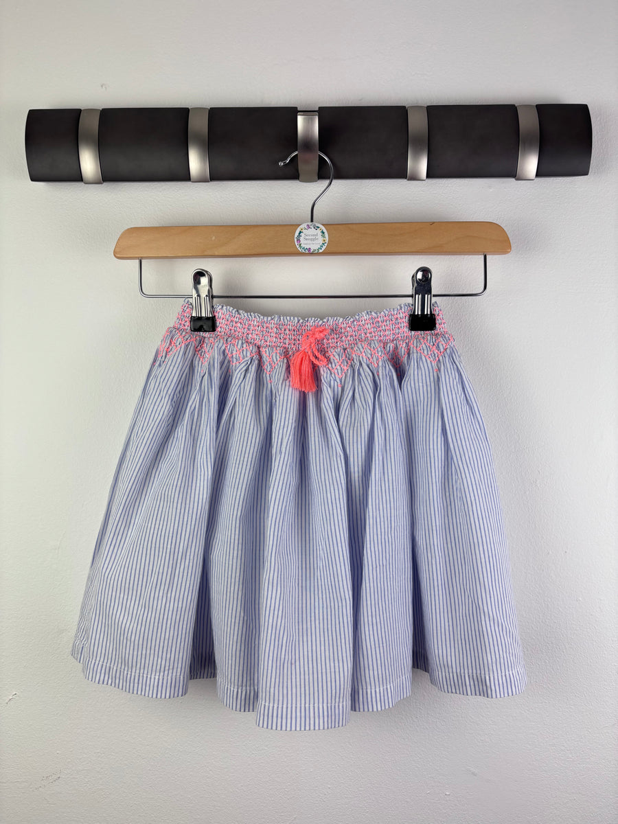Joules Blue Stripe Skirt with Tassel Waist 5-6 Years-Skirts-Second Snuggle Preloved