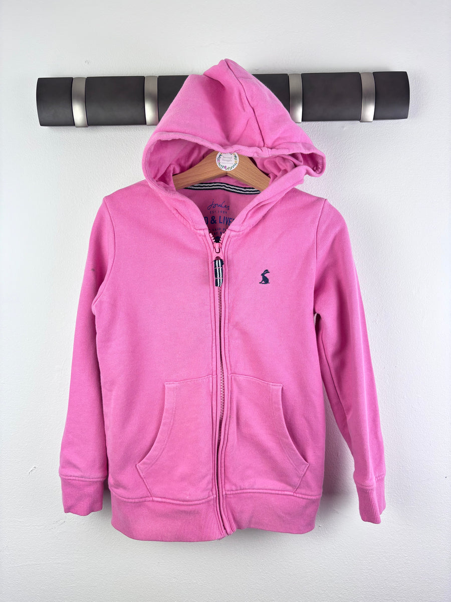 Joules Pink Zip Hoodie Logo Detail 6 Years-Hoodies-Second Snuggle Preloved