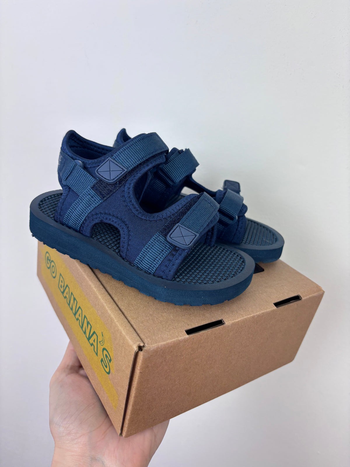 Go Banana’s Navy Blue Velcro Sandals EU 26 UK 9-Sandals-Second Snuggle Preloved