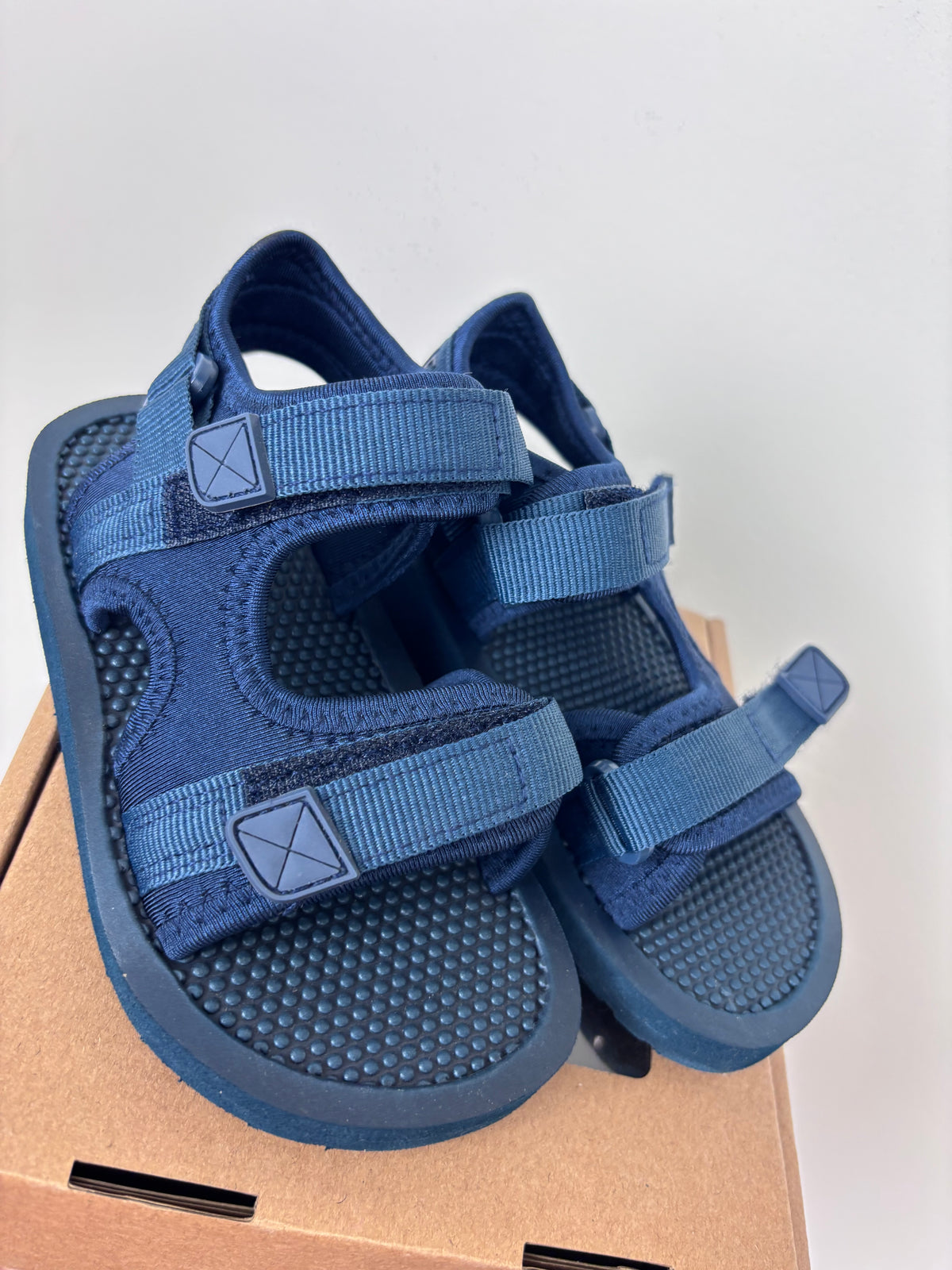 Go Banana’s Navy Blue Velcro Sandals EU 26 UK 9-Sandals-Second Snuggle Preloved