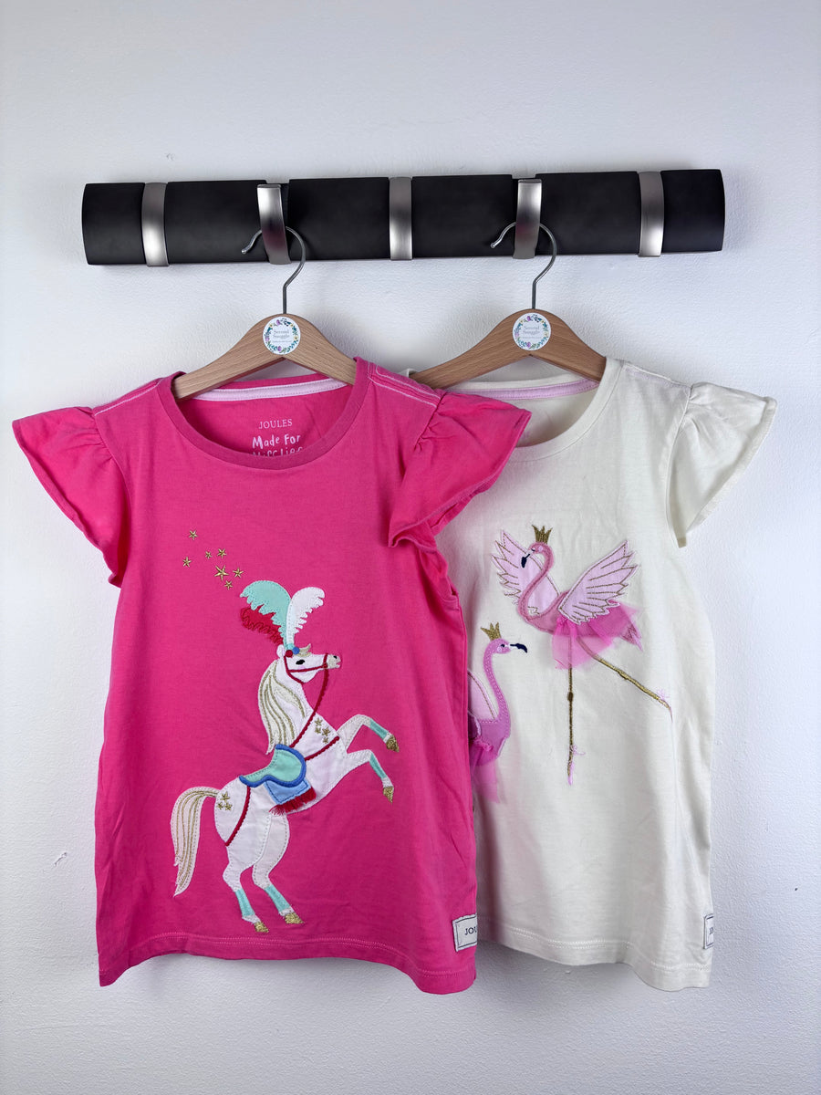 Joules Pink T-Shirt Set Appliqué Detail 6 Years-Tops-Second Snuggle Preloved