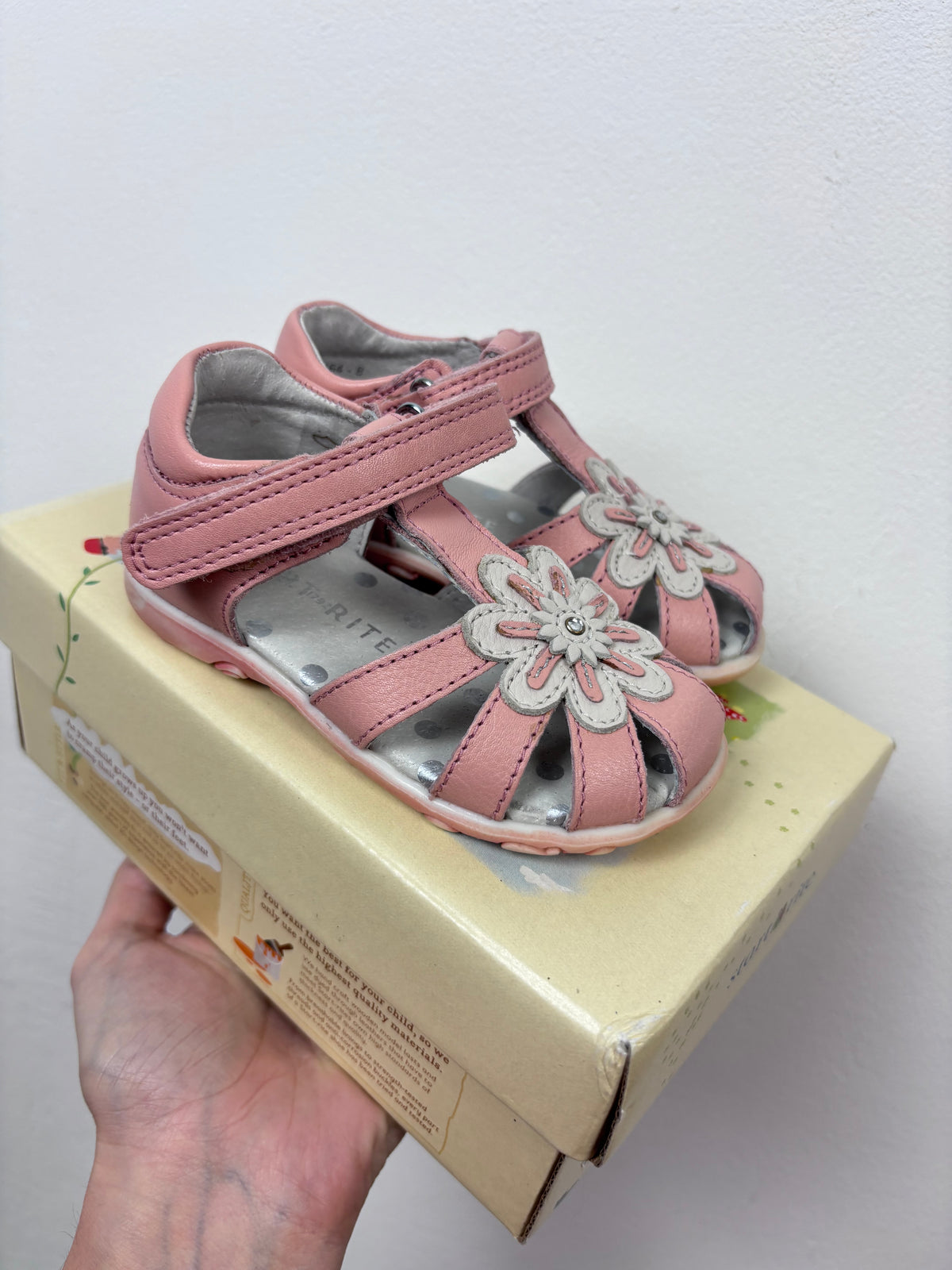 Start Rite Pink Taupe Leather Sandal UK 4.5 F-Sandals-Second Snuggle Preloved