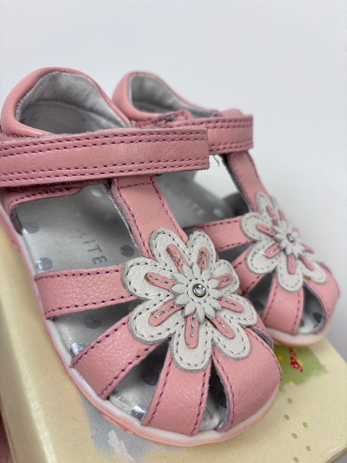 Start Rite Pink Taupe Leather Sandal UK 4.5 F-Sandals-Second Snuggle Preloved