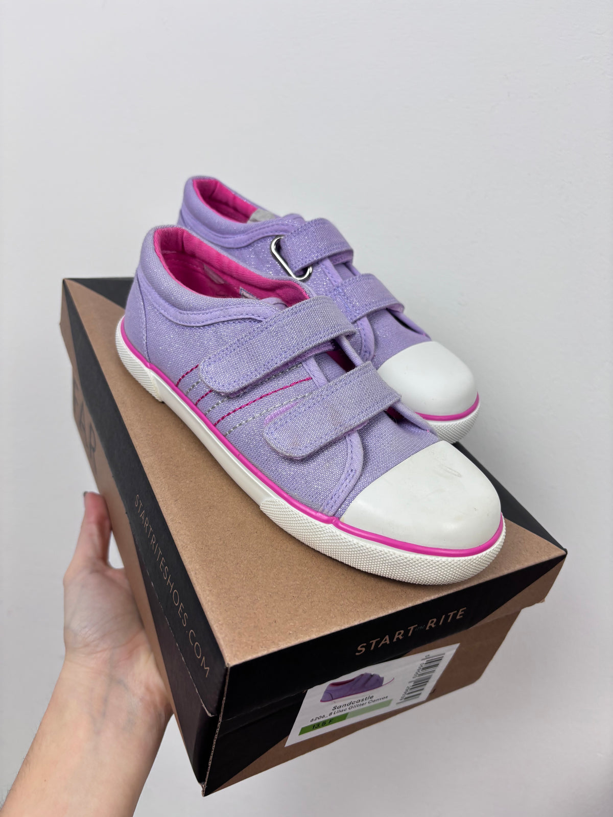 Start Rite Lilac Glitter Canvas UK 1.5 F-Shoes-Second Snuggle Preloved