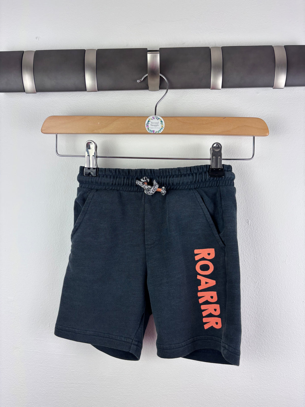 Fred & Flo Navy Shorts Roar Print 2-3 Years-Shorts-Second Snuggle Preloved